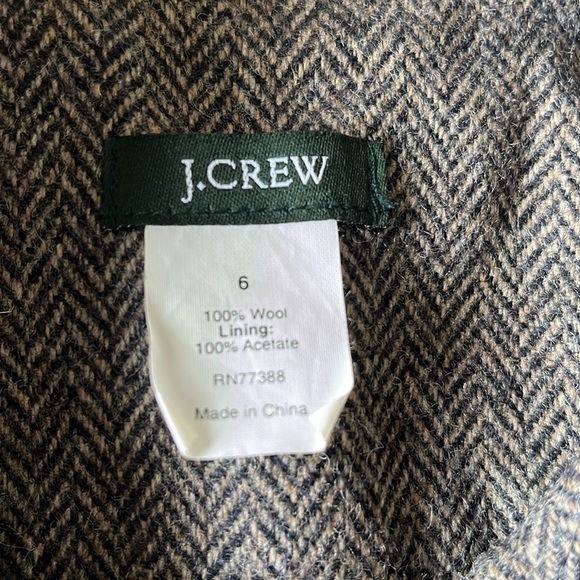 J. Crew Herringbone Robert Noble Scottish Blazer Size 6 Y2K Academia 100% Wool - Picture 6 of 9